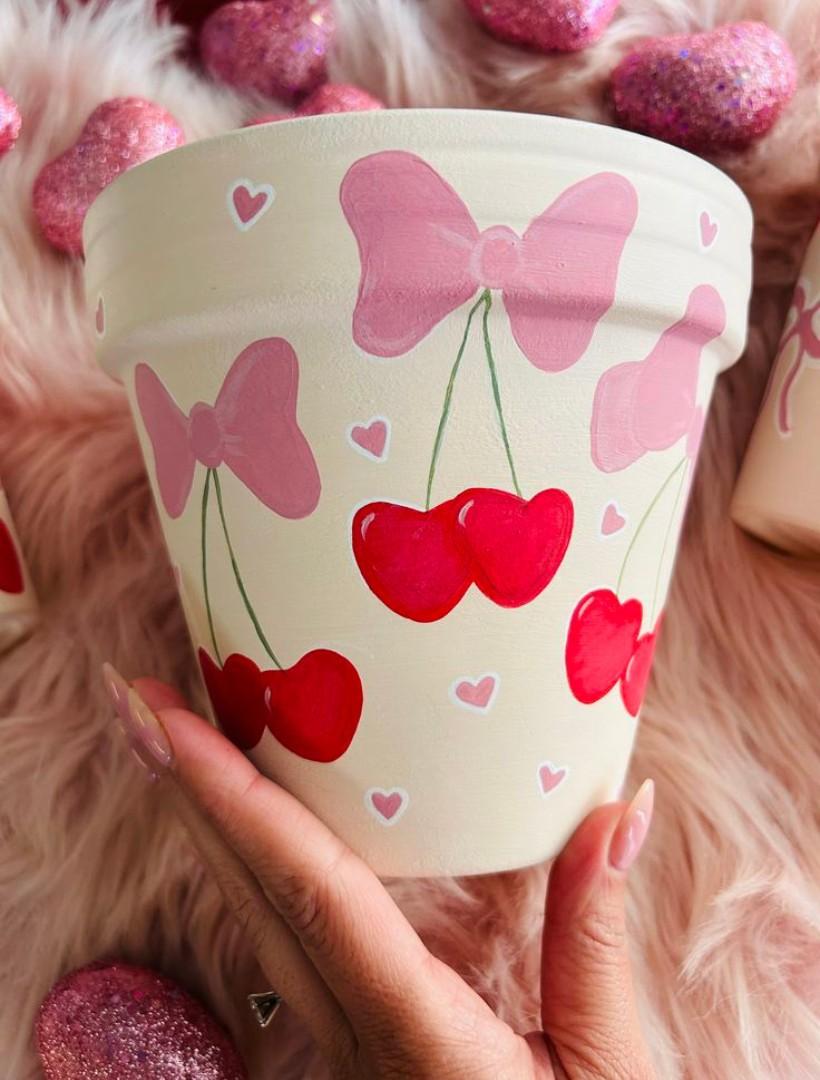 planter decor and painting